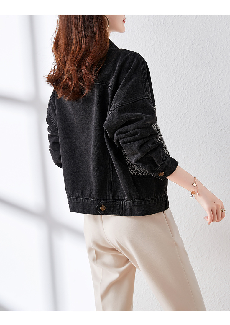 $120件。✨拼接牛仔外套｜顯瘦時尚款