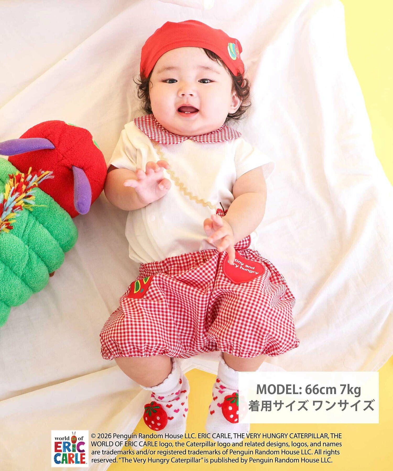 🇯🇵預訂 日本直送🇯🇵好餓的毛毛蟲兩色蘋果帽子燈籠褲兩件套裝