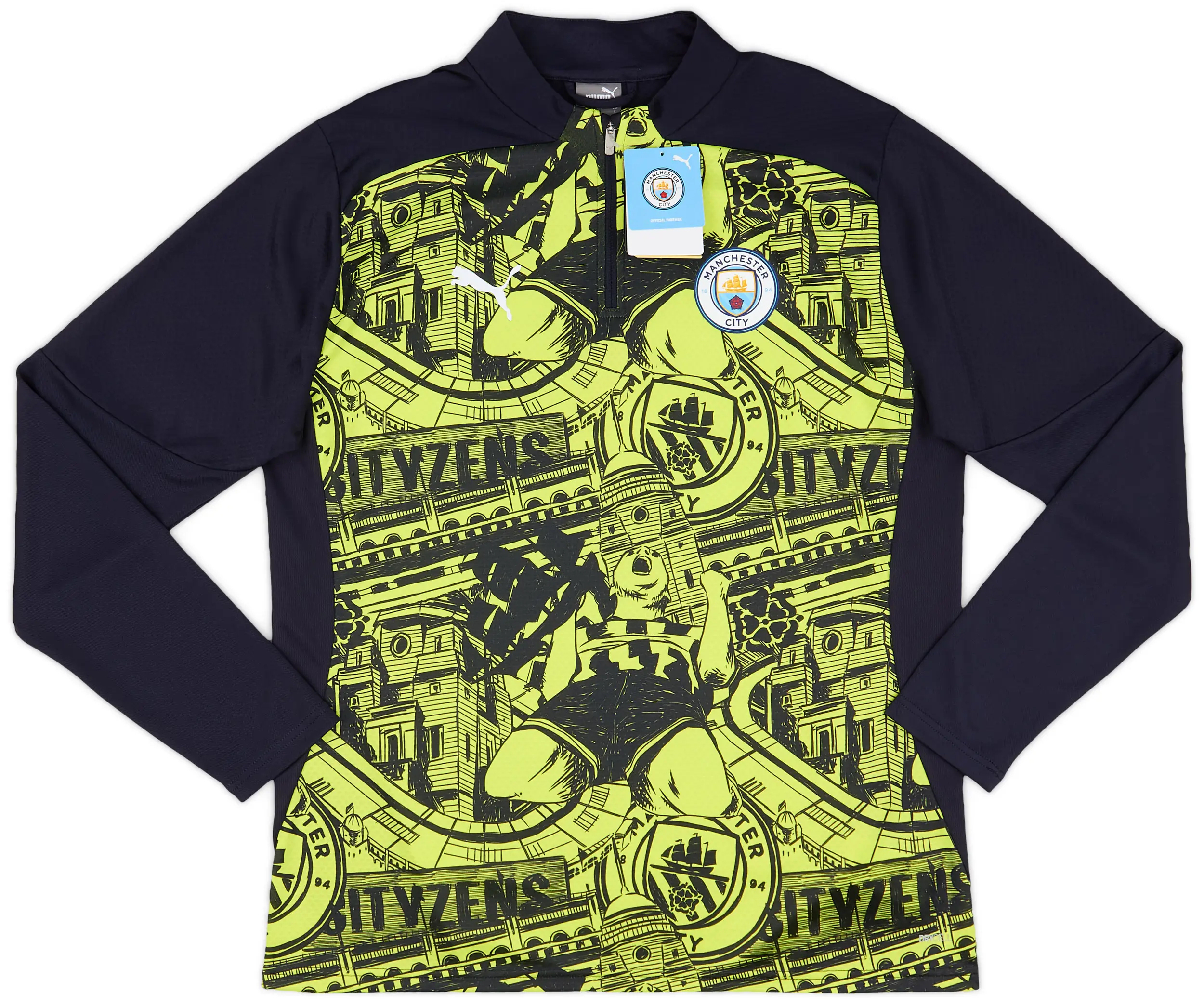 2024-25 Manchester City Puma 1/4 Zip Pre-Match Top