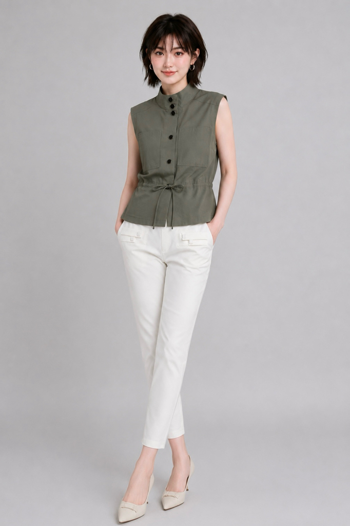 80026 Celeste Belted Peplum Blouse