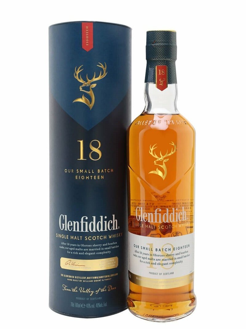 格蘭菲迪 18 年單一麥芽蘇格蘭威士忌 Glenfiddich 18 Year Old "Our Small Batch Eighteen" Single Malt Scotch Whisky  40% 700ml
