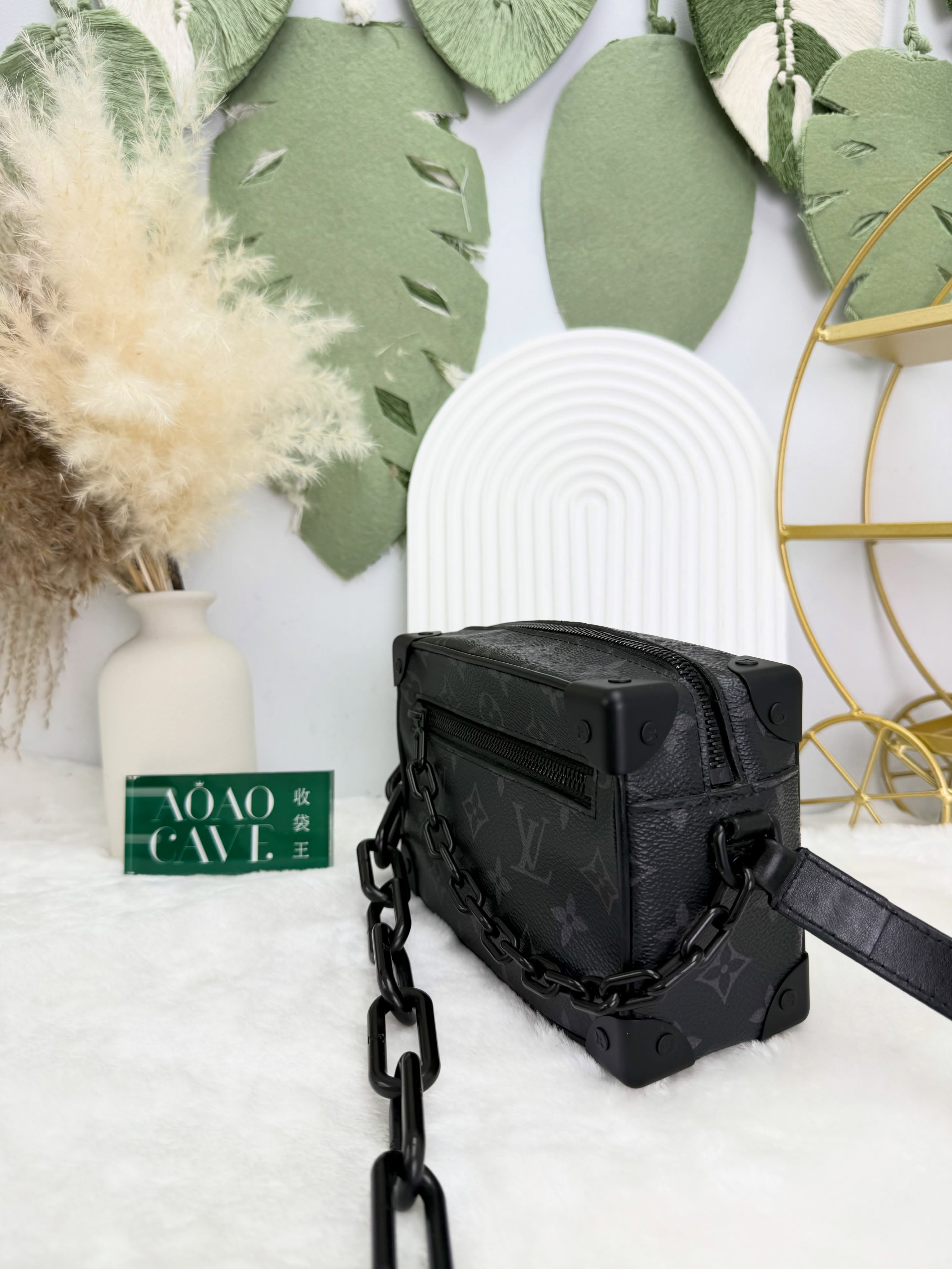 LV👜 PRE OWNED 🛍️Mini Soft Trunk 黑色老花 晶片款🖤