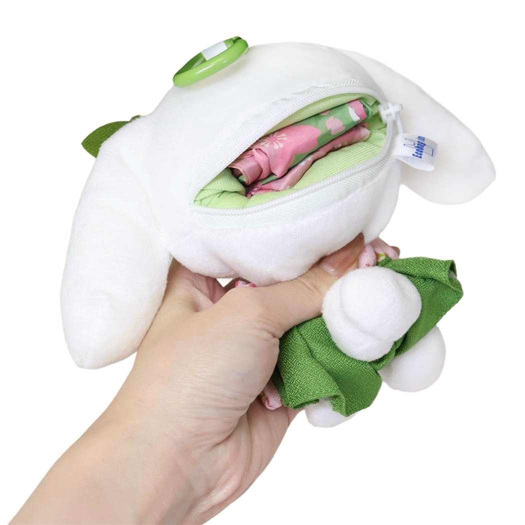 現貨｜Sanrio Cinnamoroll 玉桂狗 抹茶和服 日版 手挽 環保袋 + 毛公仔收納袋 (219886-25)