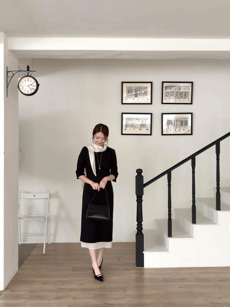 Therese Scarf Dress (Black)