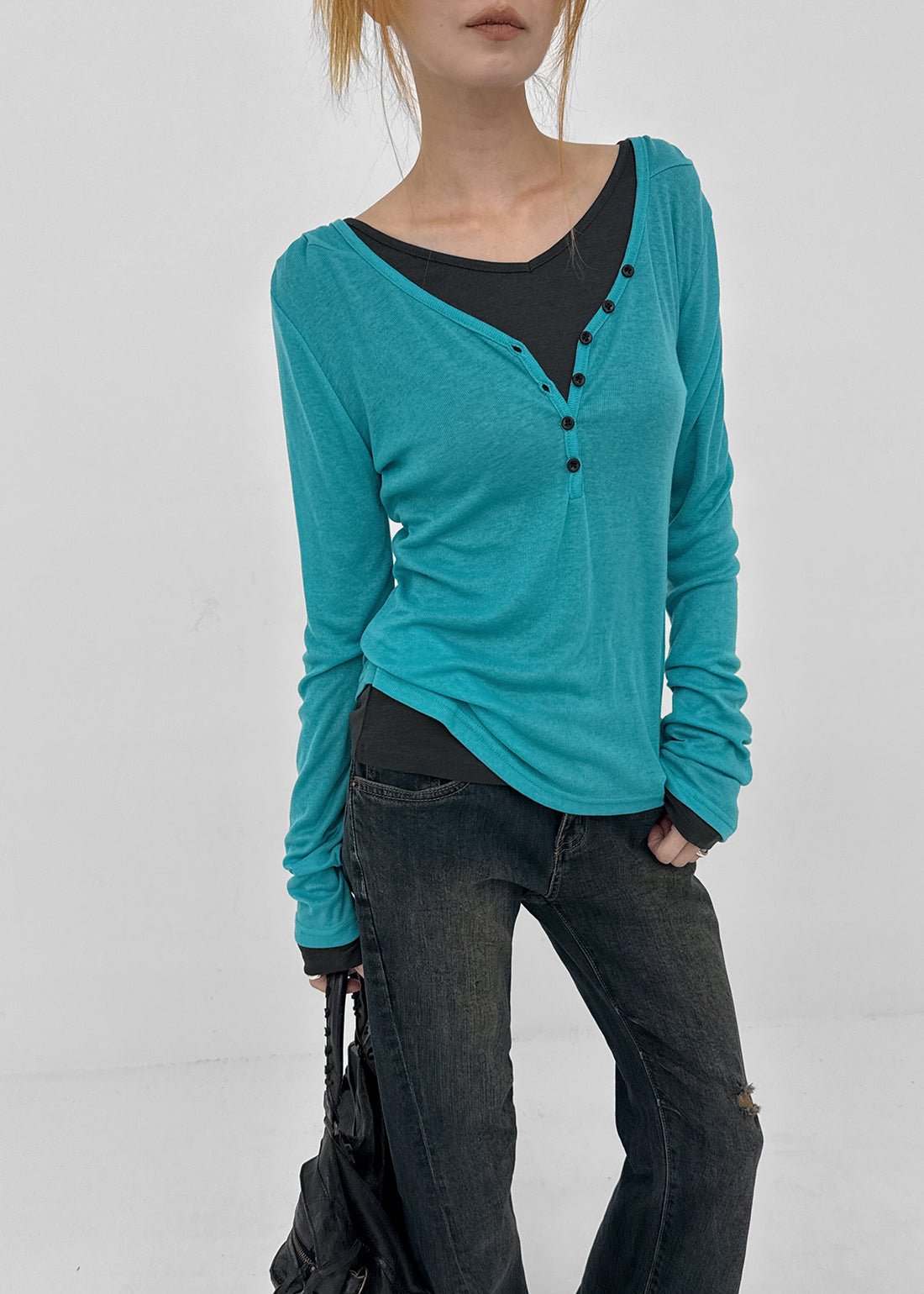 Distressed Bootcut Denim Pants