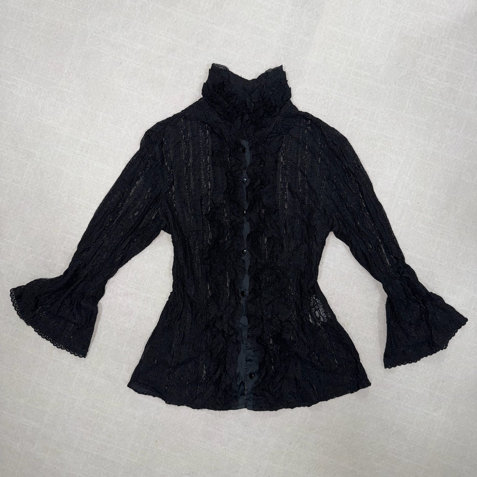 Textured Velvet Flare SleeveTop