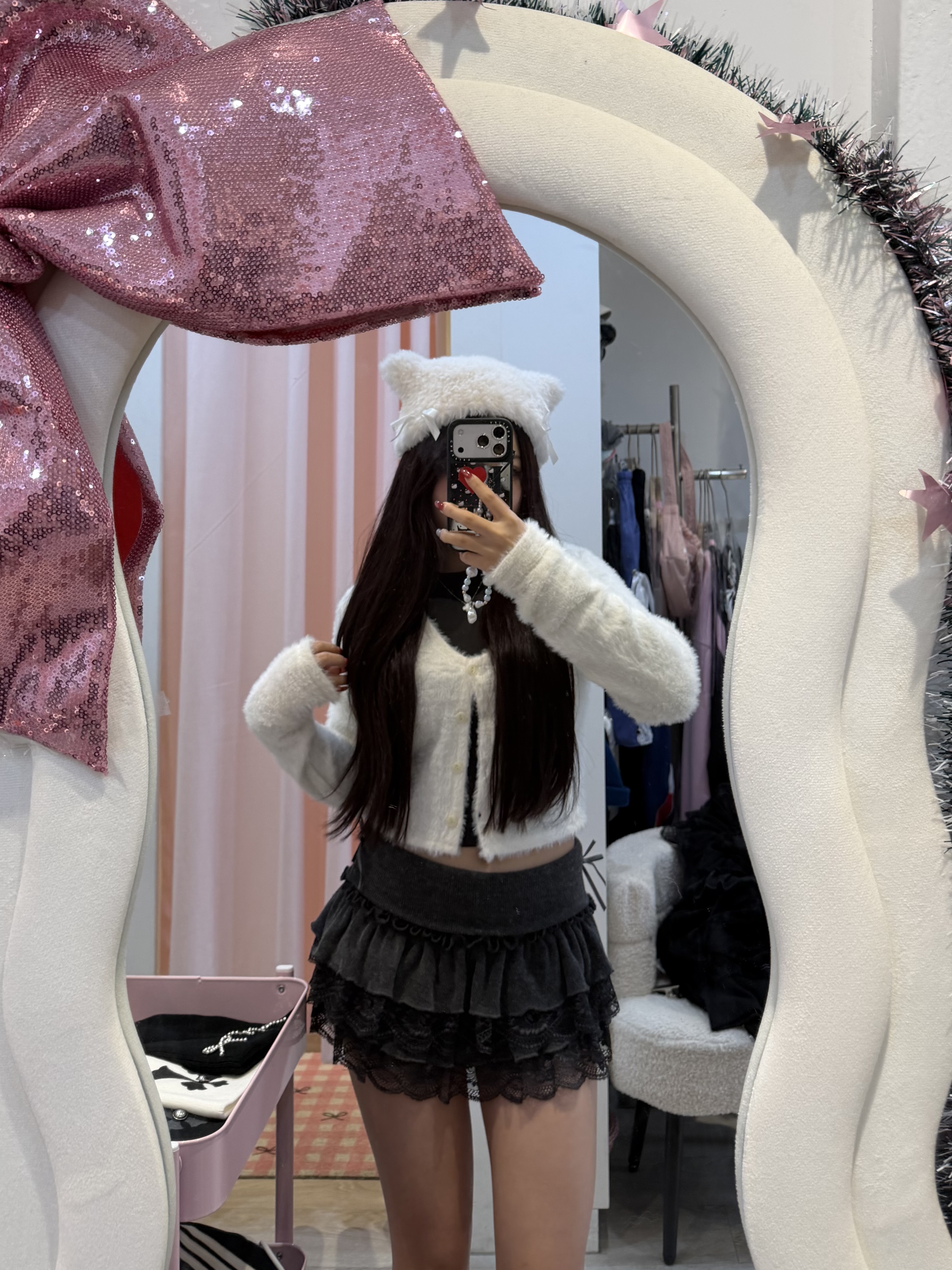 韓國薄款毛毛外套 