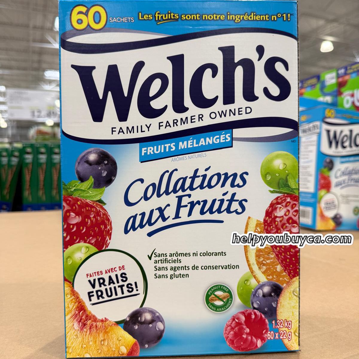 🇨🇦「Costco 零食推薦」Welch's Juicefuls 純天然水果果汁軟糖 獨立小包裝、含維他命C、不含防腐劑 (60入)