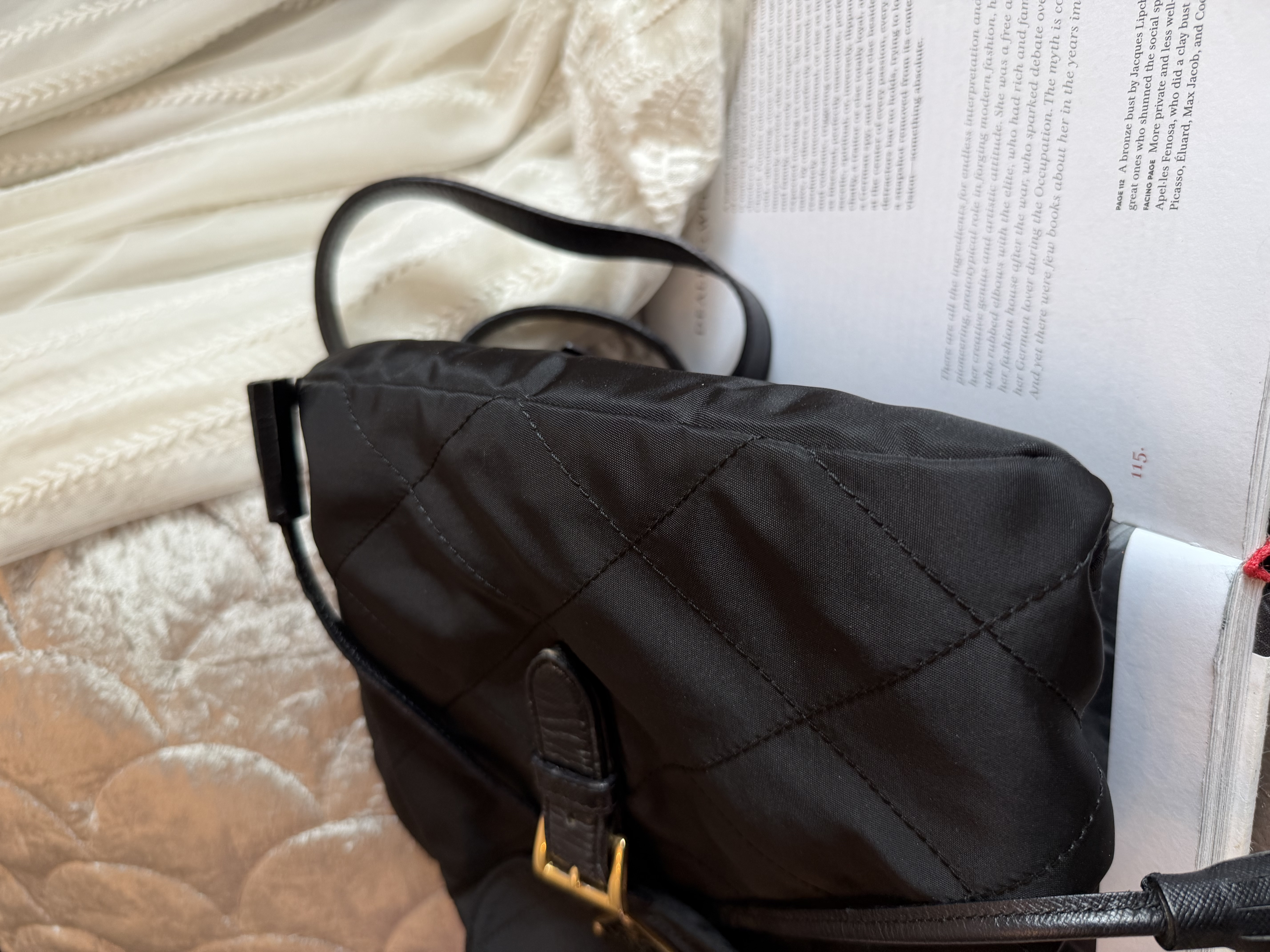 Prada black nylon backpack