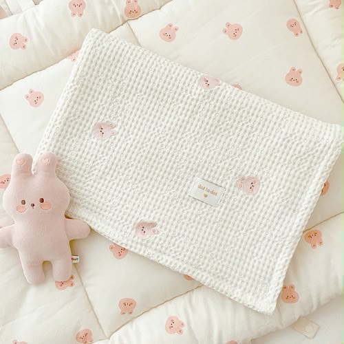 玩轉人物刺繡系列-莫代爾棉華夫格蓋毯