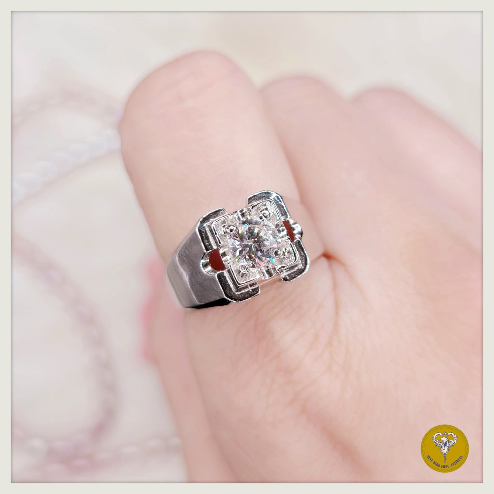 80年代仿鑽石包金對戒