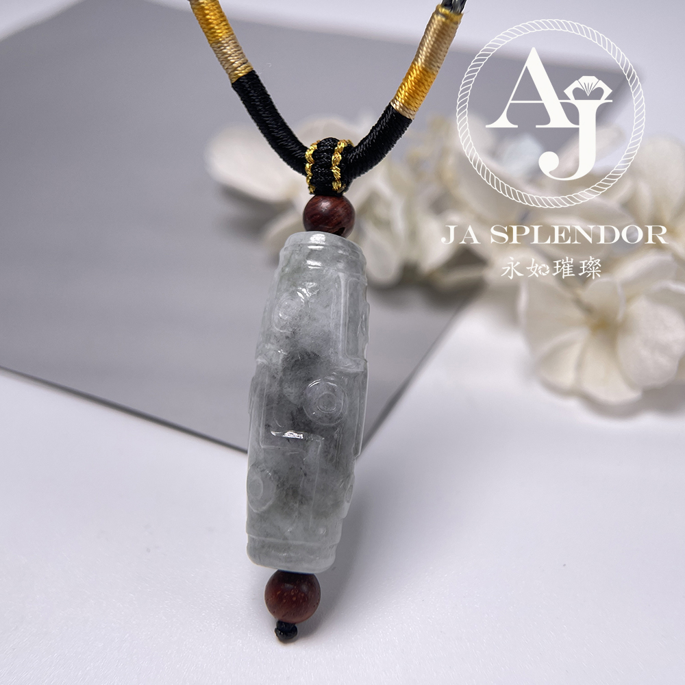 JN-3073，3074 天然翡翠A玉  九眼天珠形路路通