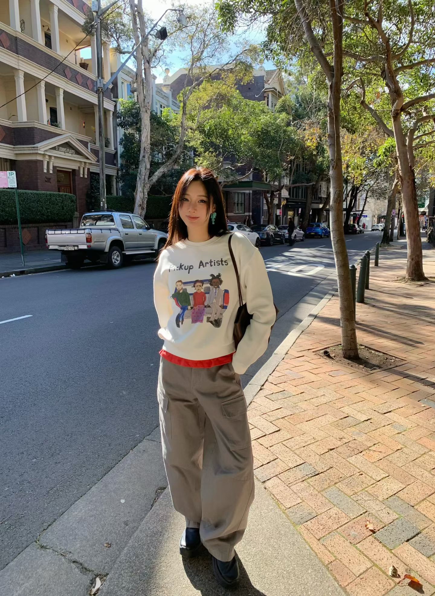 Artistic print sweatshirt