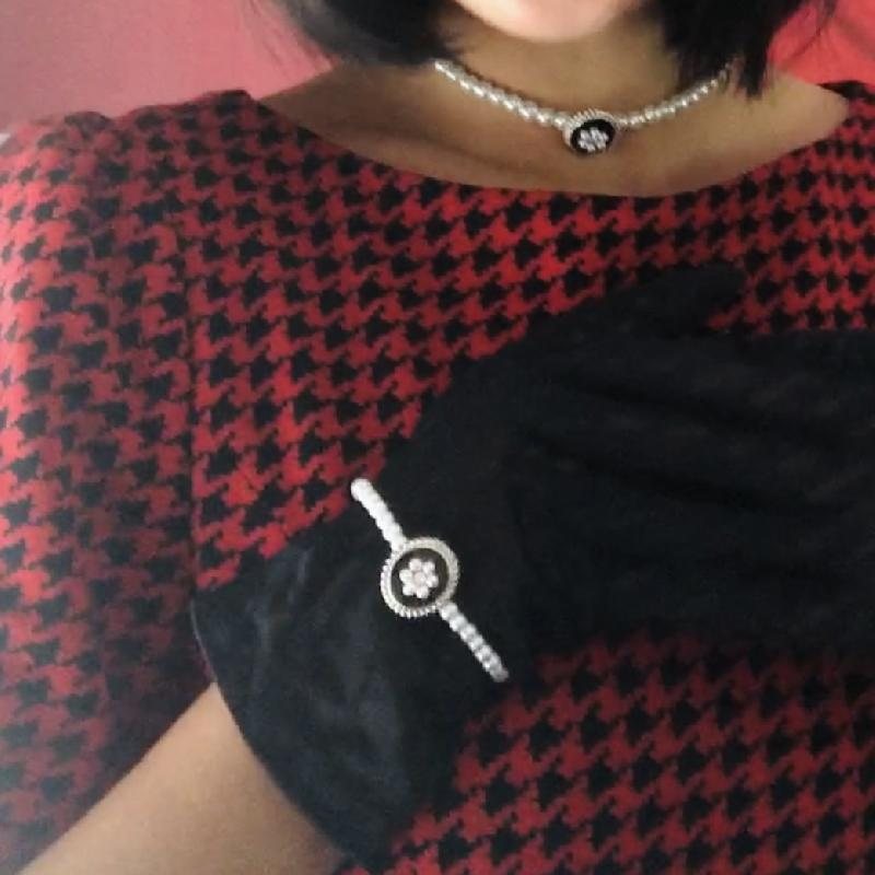 Vintage1961 Design - Victorian Revival Faux Pearl Choker Necklace/Bracelet (FM179)