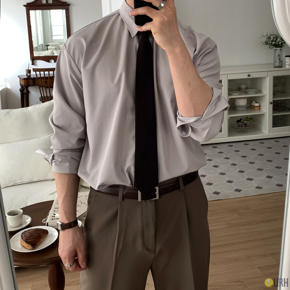 【100%保證韓國直送】[1+1 EVENT]經典簡約日常半寬鬆恤衫 [9 color] RL114773