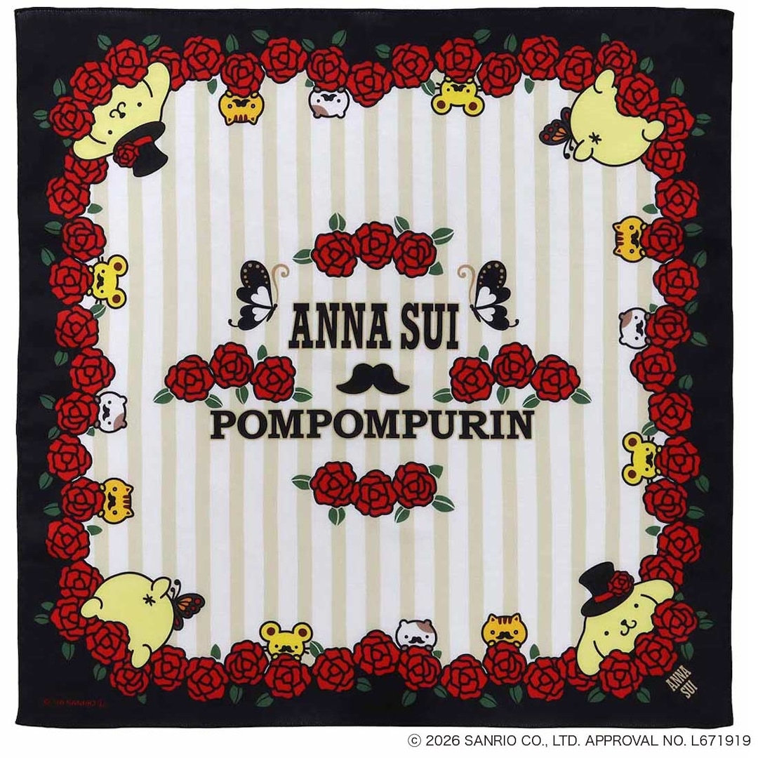 🎀【預訂】Anna Sui x Pompompurin  印花手帕 R