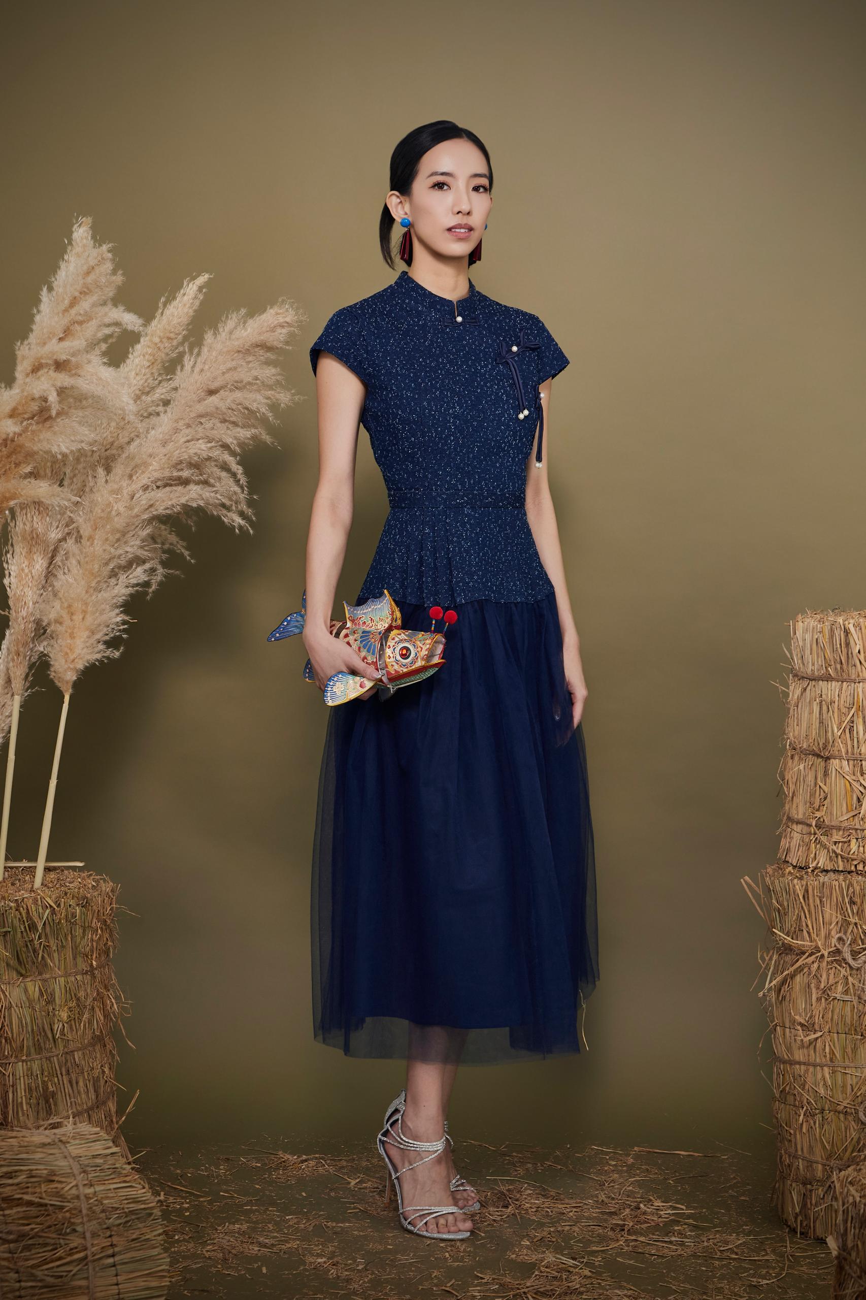 CD2160 XIN YI MESH OVERLAYS ORIENTAL DRESS
