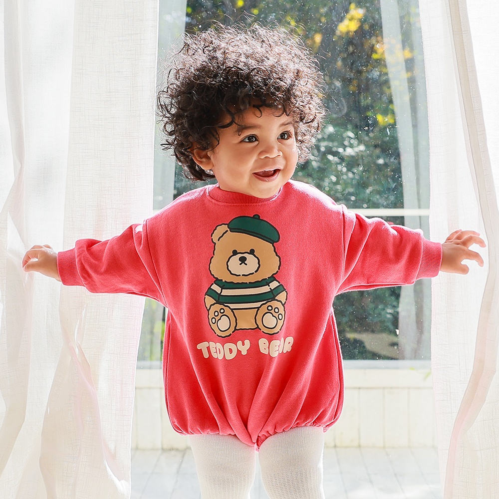 UBMOM 2023 Winter Teddy Series Berry Teddy 連身衣-紅色