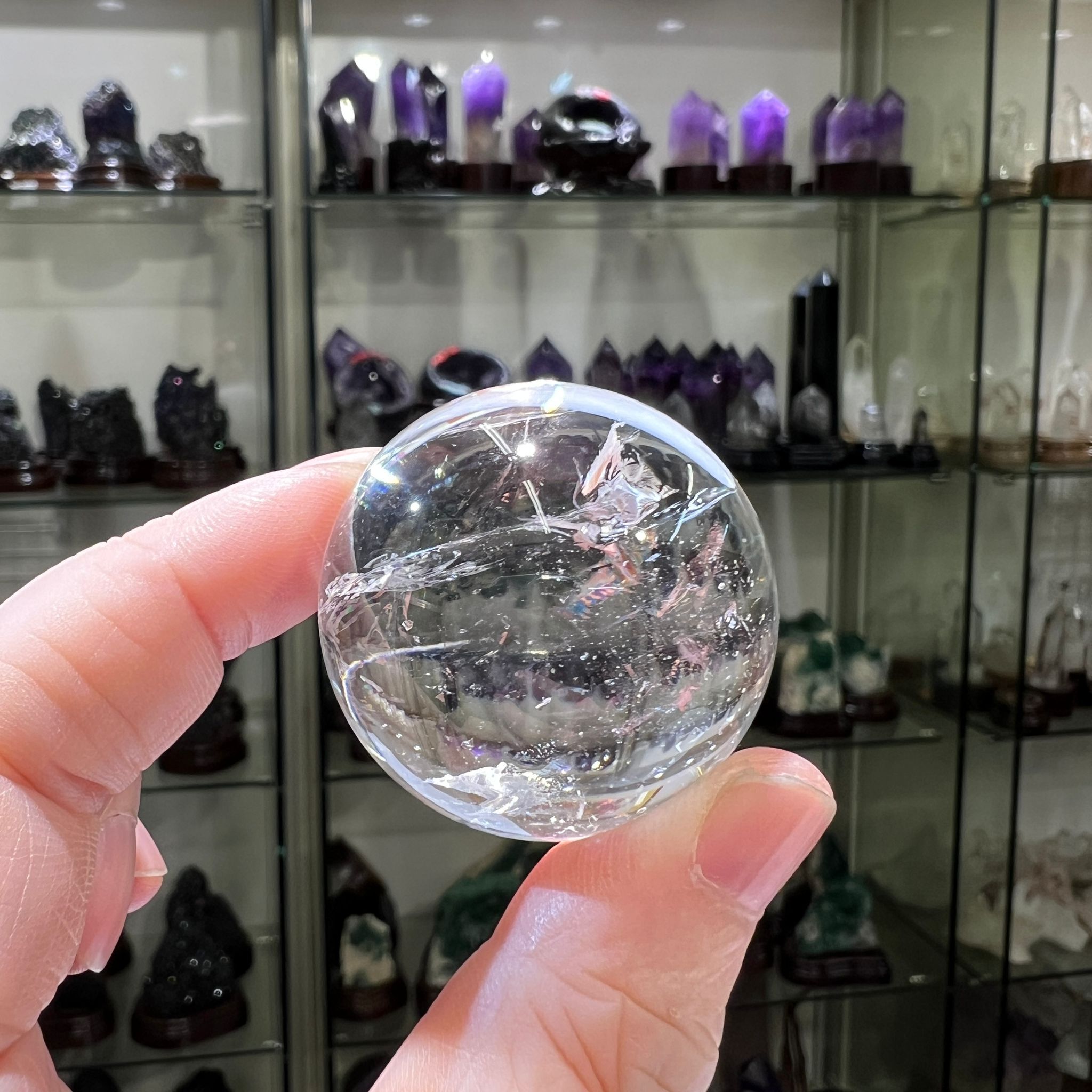 白水晶球 3.6 cm+/- (不連座) #CA0042