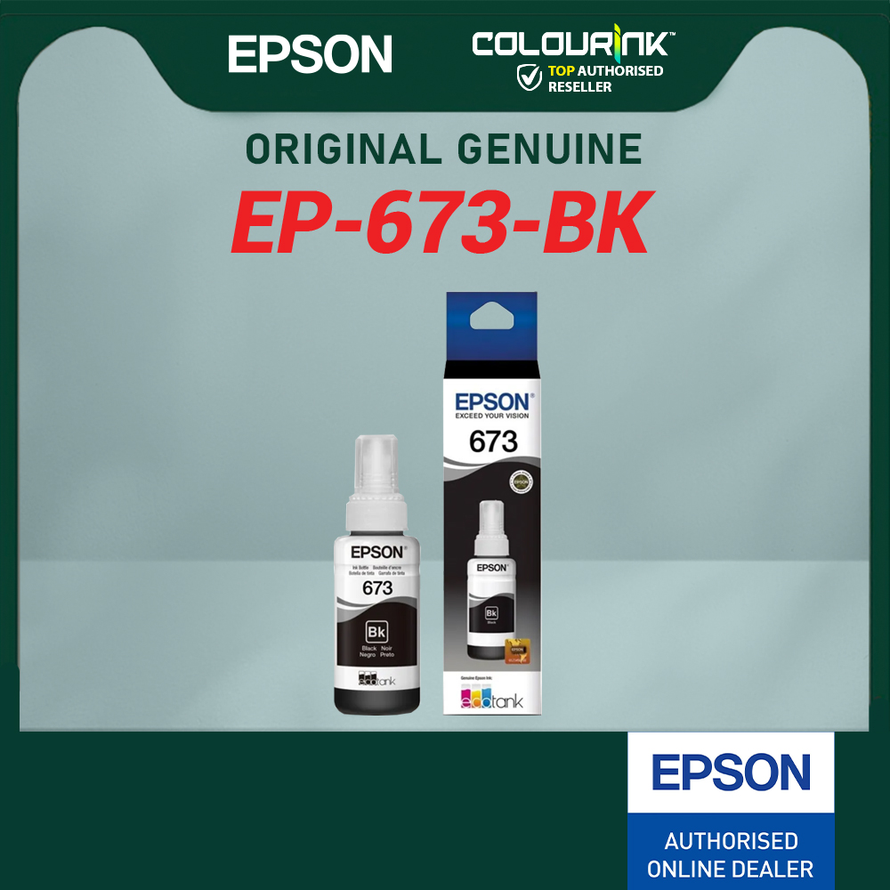 Epson Original Genuine T673 Refill Ink Bottle 70ml L800｜L805｜L850｜L1800 T6731 T6732 T6733 T6734 T6735 T6736