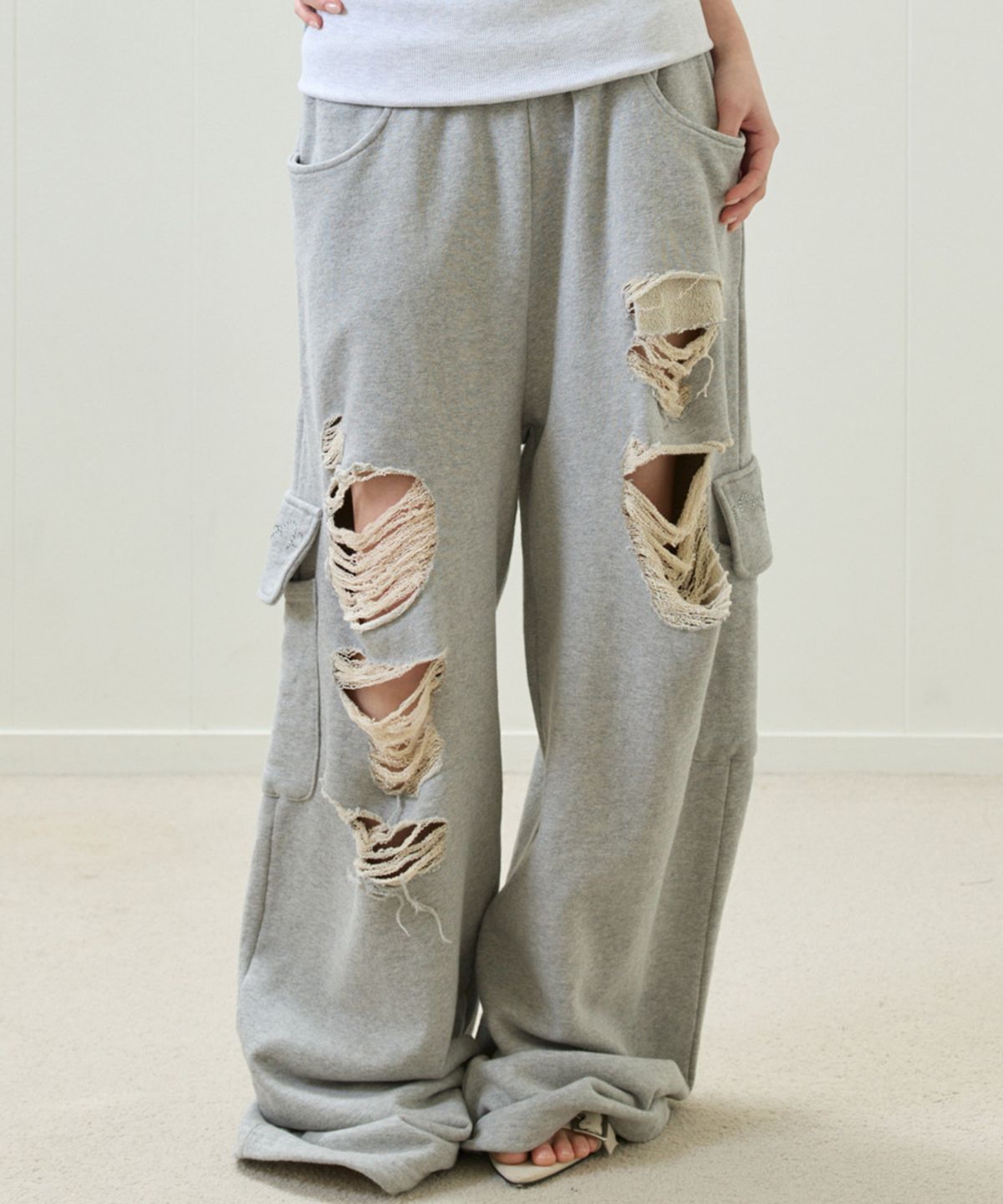 🇰🇷訂購｜LUV IS TRUE 26SS｜EL DAMAGE COLORING TRAINING PANTS 3色 