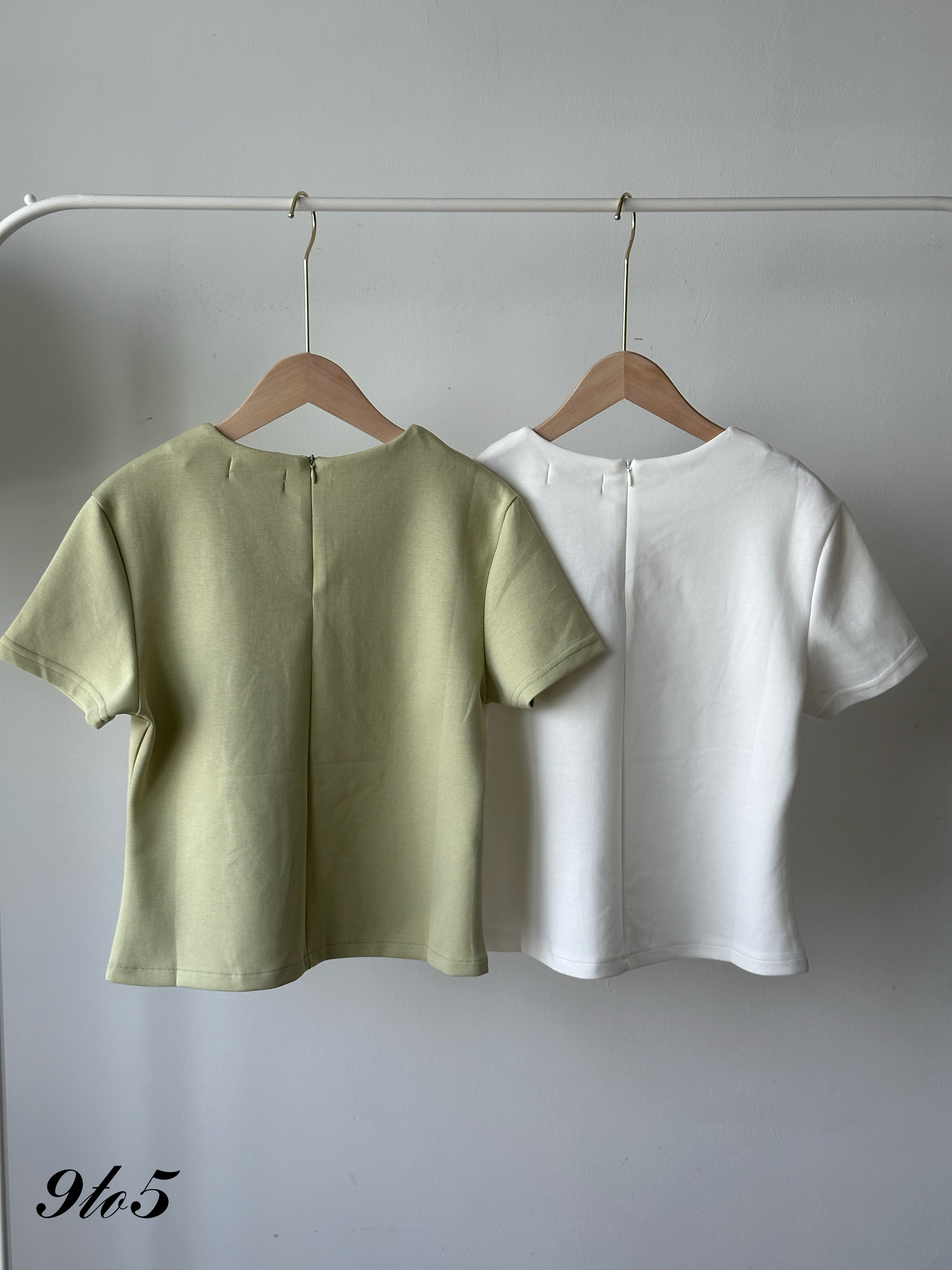 T4284 Short Sleeve Wavy Top - 4 Colors 