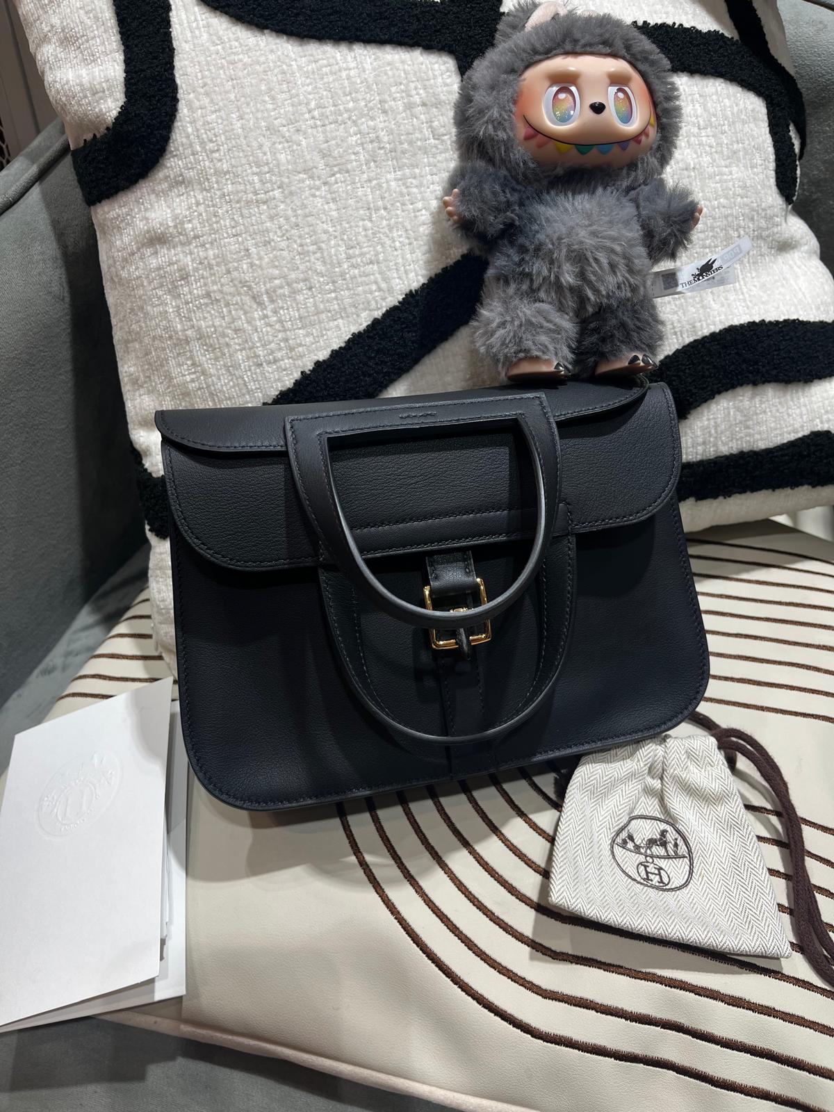  未使用品 Hermes mini halzan,黑金 STAMP K 100%Authentic,Unused 未使用品 ✅專門店收據✅防塵袋✅box