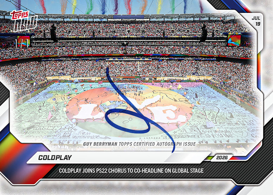 Coldplay - 2026 Topps NOW #CP01 World Cup Half-time Show 紀念卡【團購】