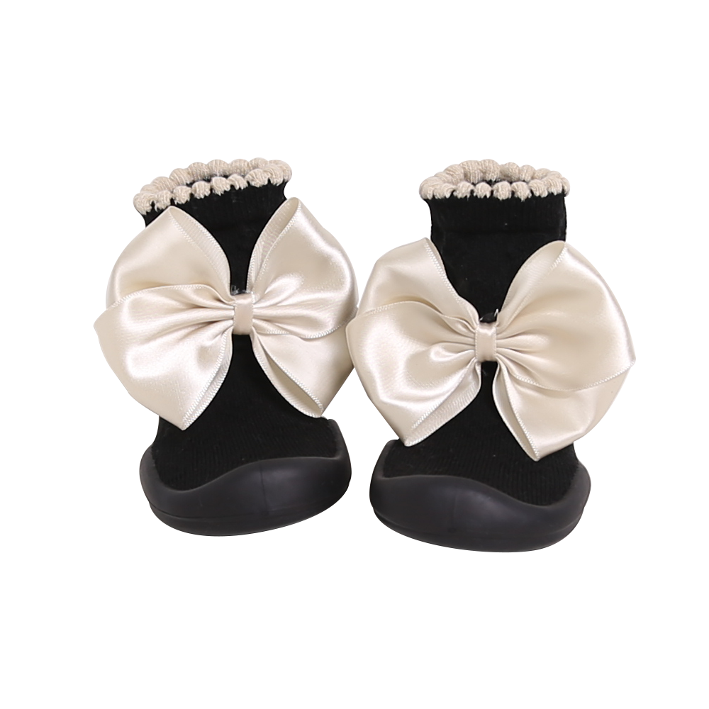 GGOMOOSIN & KOMUELLO 幼兒學行襪鞋 - 芭蕾蝴蝶結