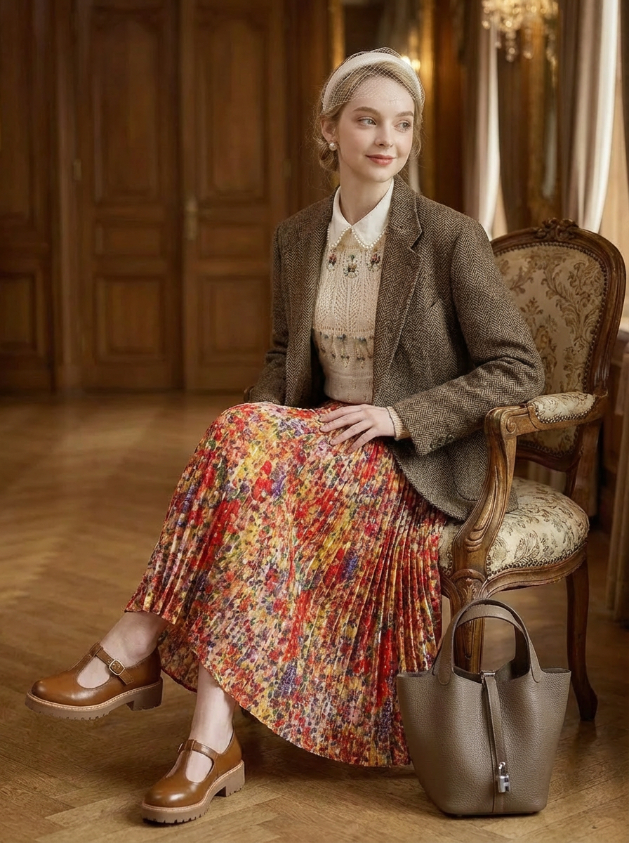 Bespoke Pleated Skirt童話場景浪漫花園公主壓摺裙