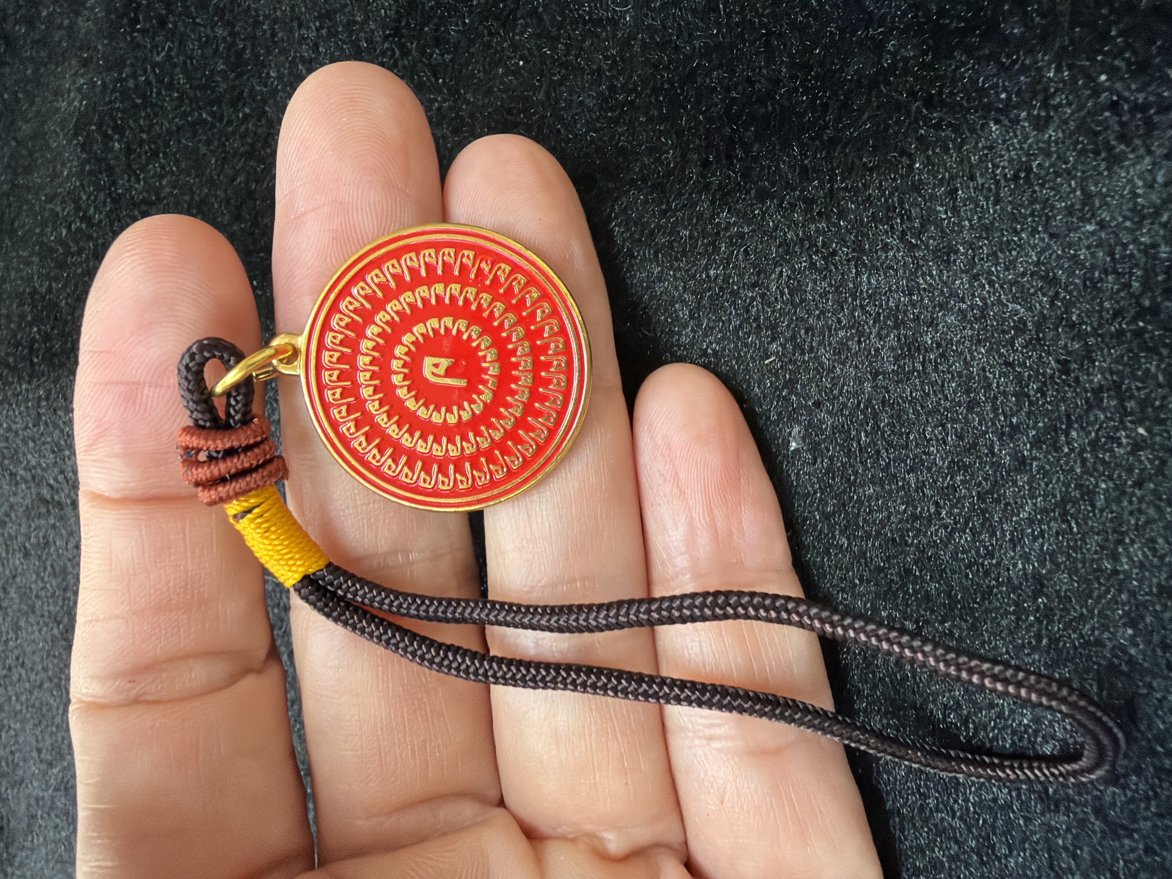 ཁཁཁཁཁ藏傳回遮牌（紅）防是非、小人（2cm)