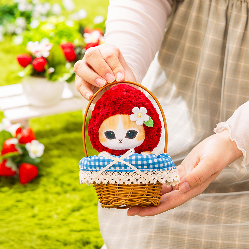 🎀【預訂】mofusand  MERCI STRAWBERRY 公仔 - Red