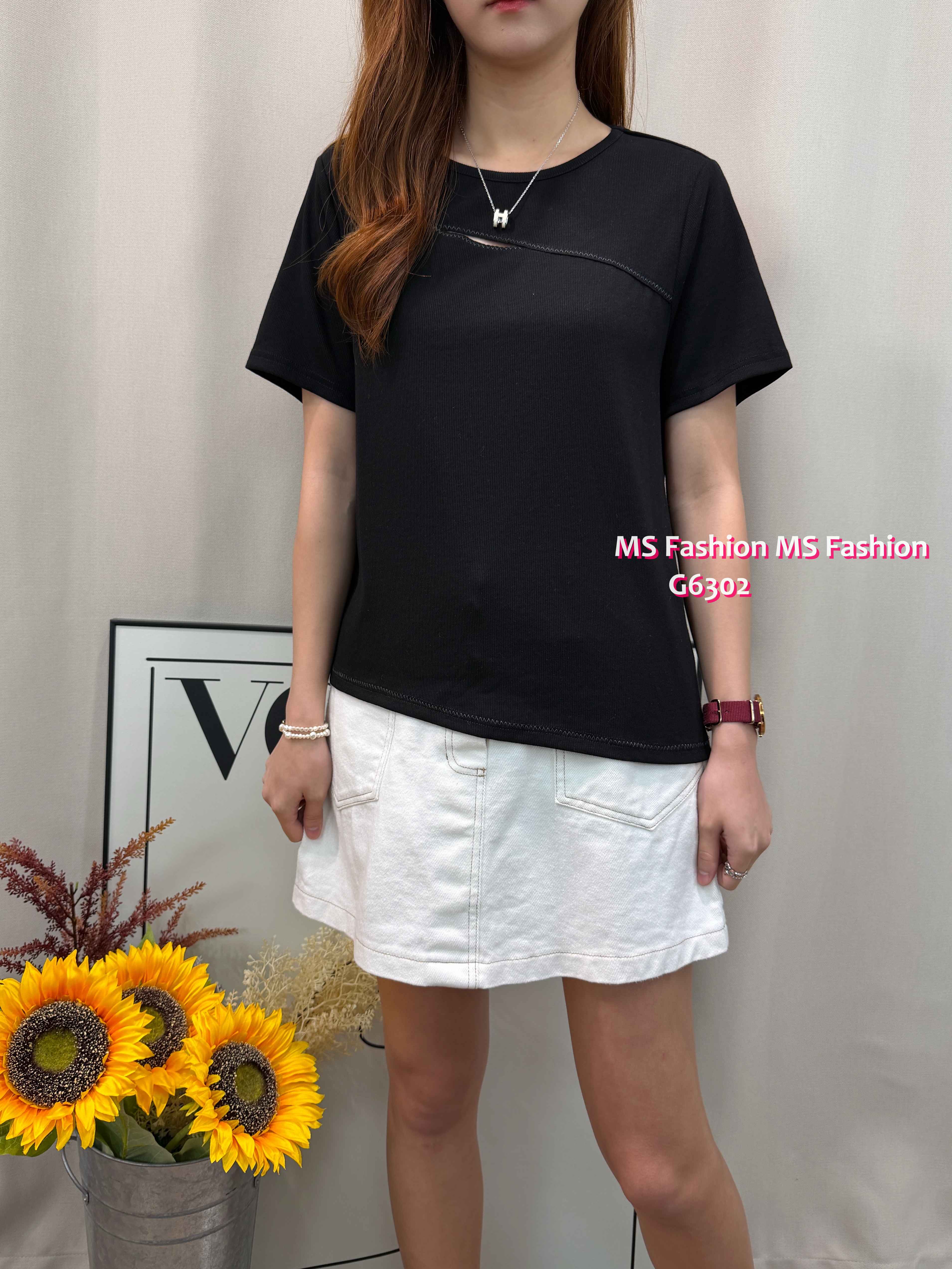 G6302 胸前小孔top