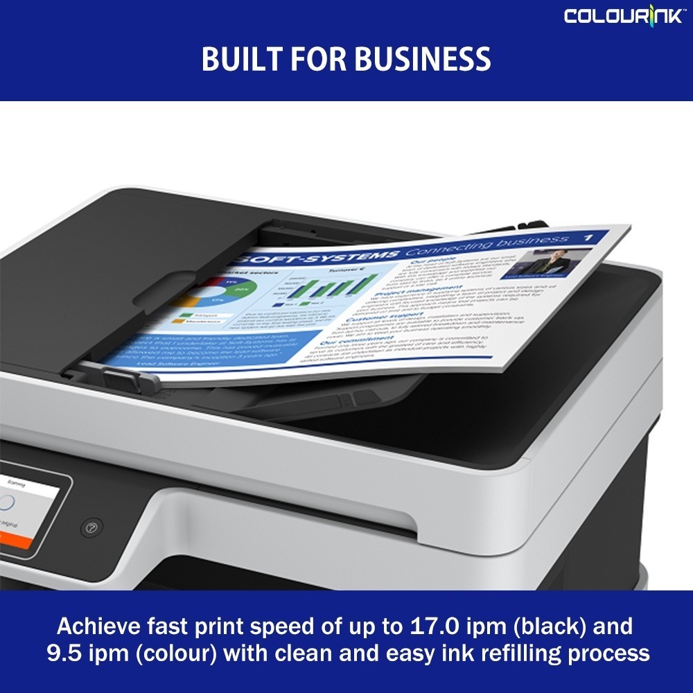 Epson Eco Ink Tank L6460 A4 3-in-1 Wifi Pigment Colour Photo Printer ADF Duplex Print Mobile Similar L3250 L6490 GX6070