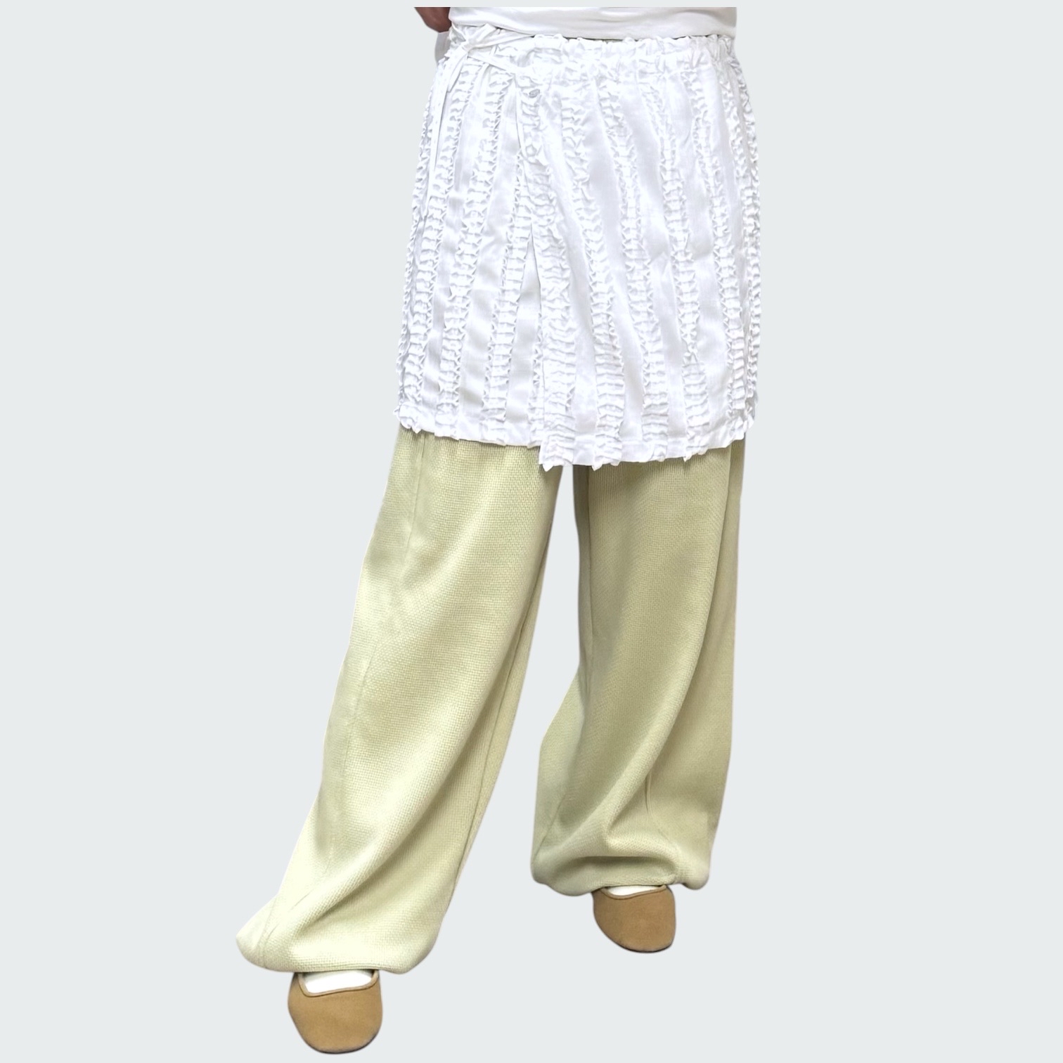 221055 暗格紋索腳布褲