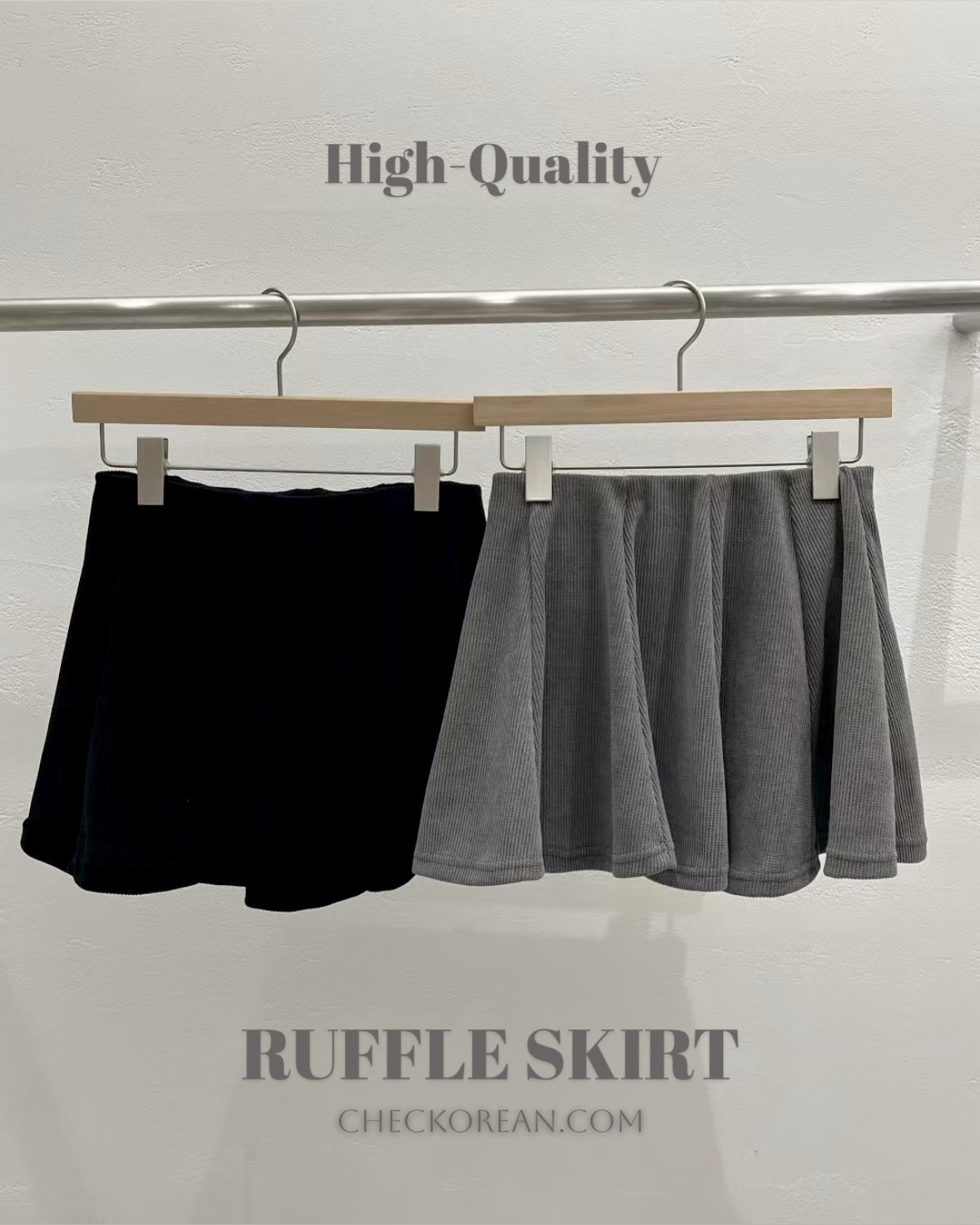 【 ♪ 高質量🎱充滿質感紋理～🖤超美波浪裙擺裙褲୨⚑゛】High-quality Ruffle Skirt Pants(兩色入)