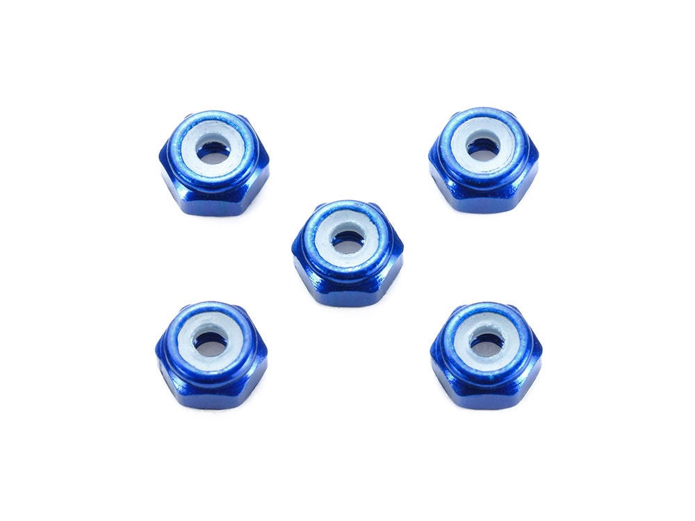2mm Aluminum Lock Nut (Dark Blue, 5pcs.)