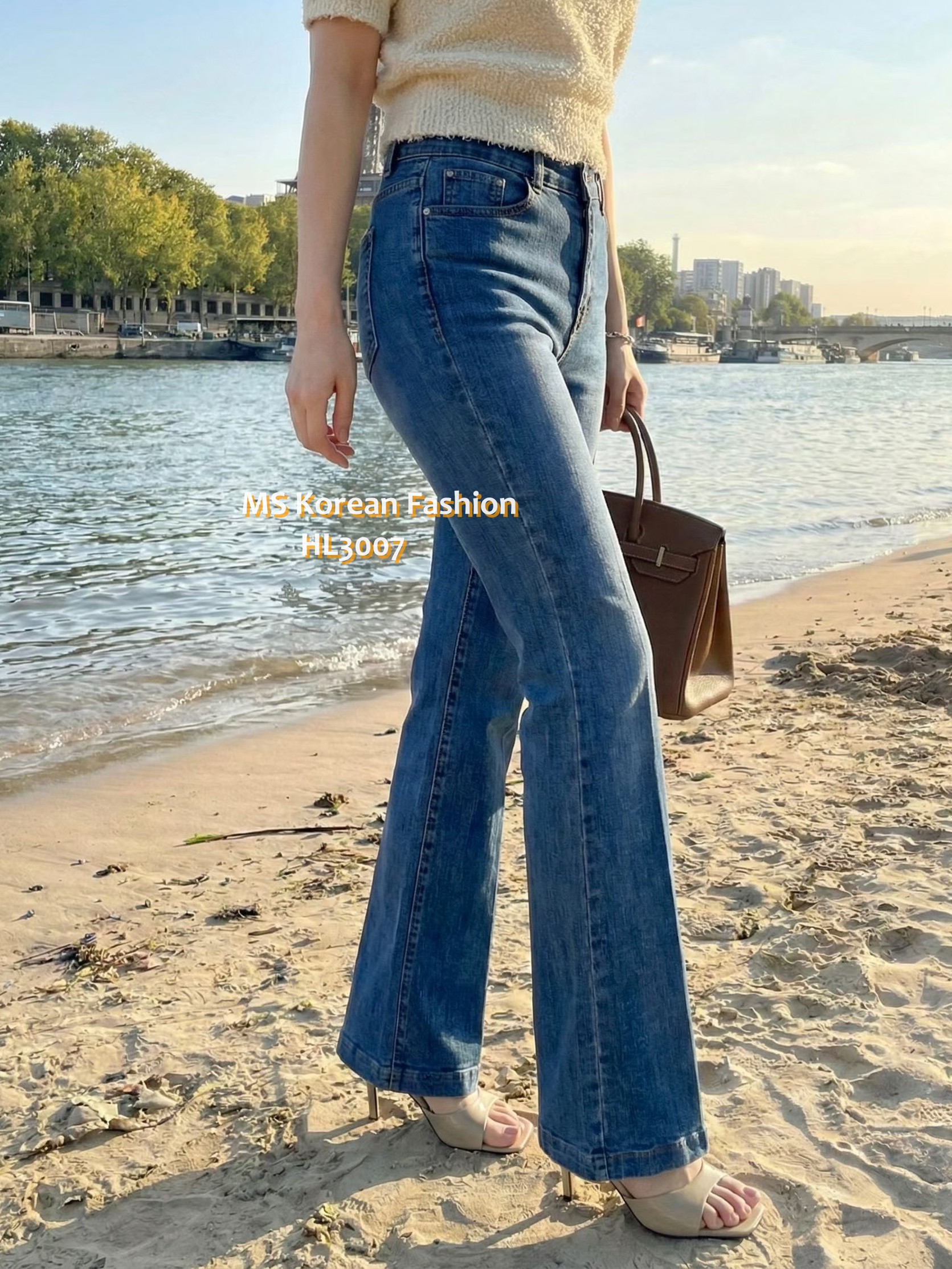 HL3007 韓國🌼Howluk春版熨線定型喇叭牛