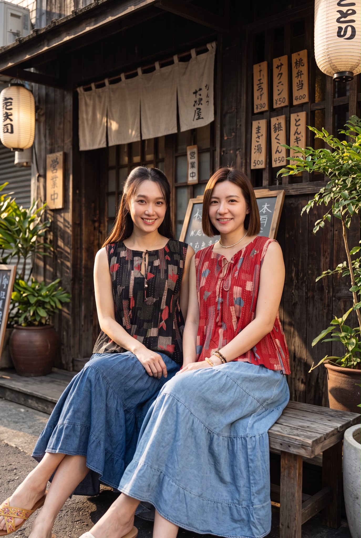 3151 Red Fish Pleated Top