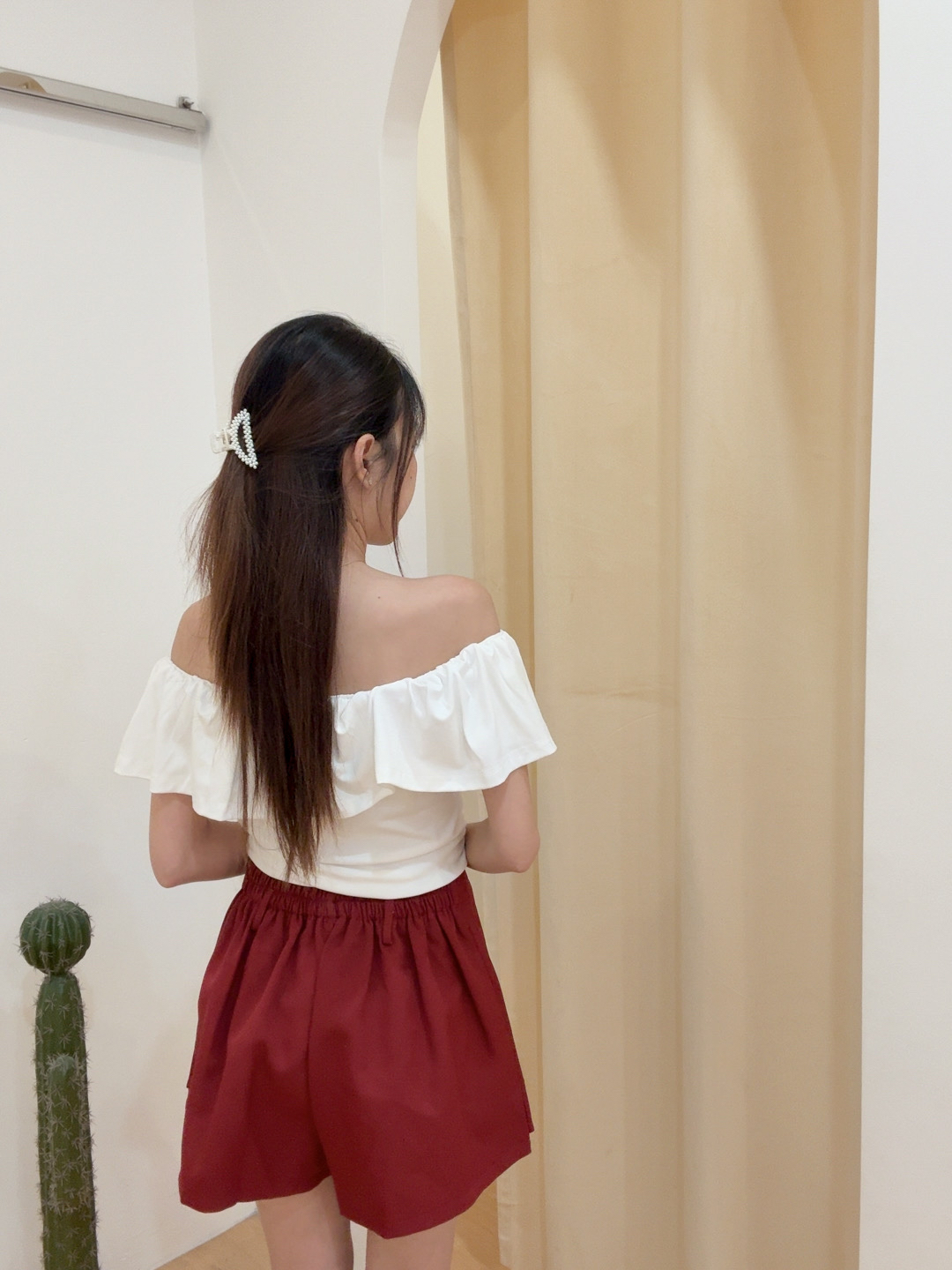 西装百褶半身裤裙 R2929