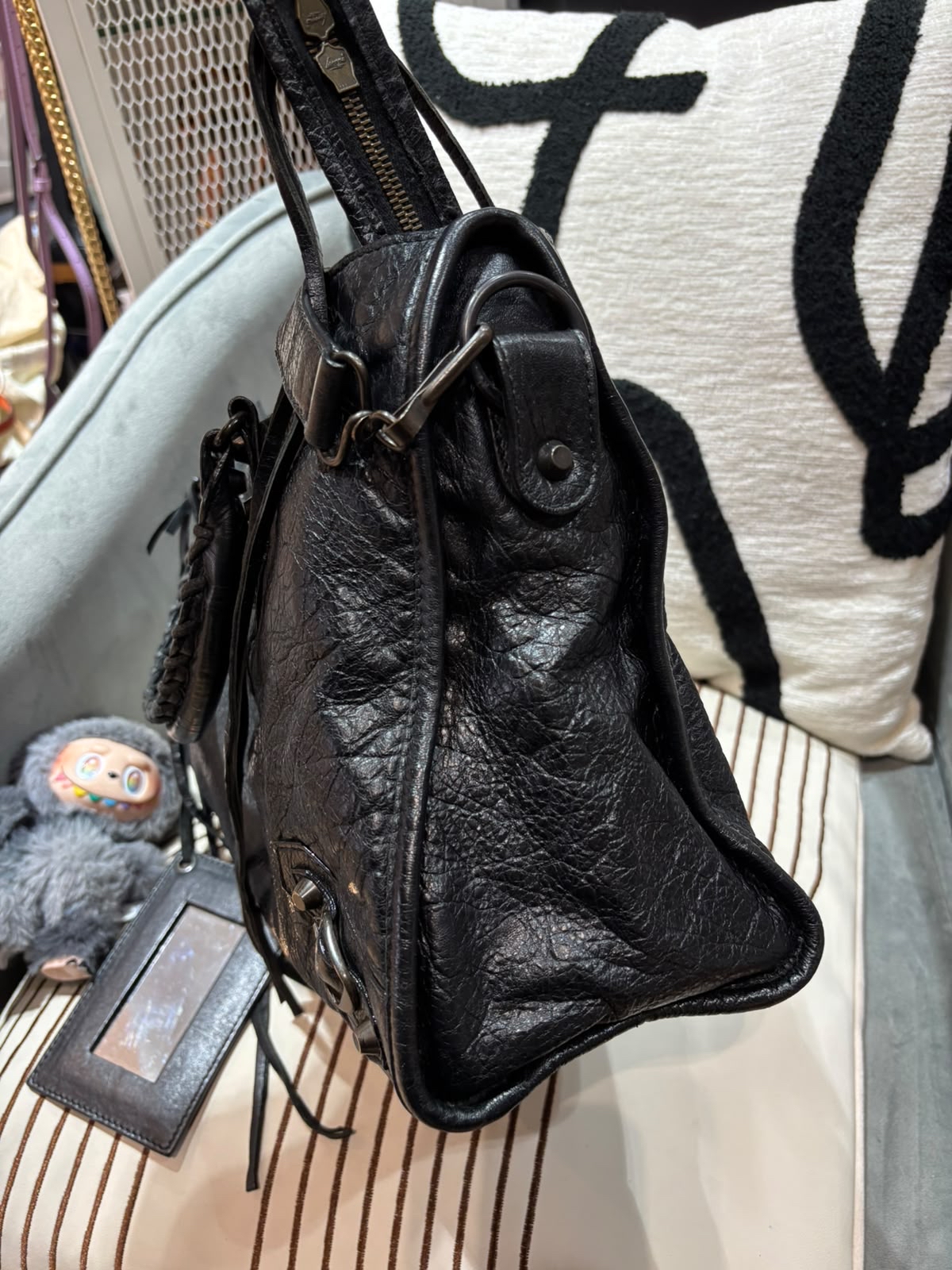 Balenciaga city medium 黑色山羊復古釘100%Authentic,93%new  ✅mirror ✅dust bag