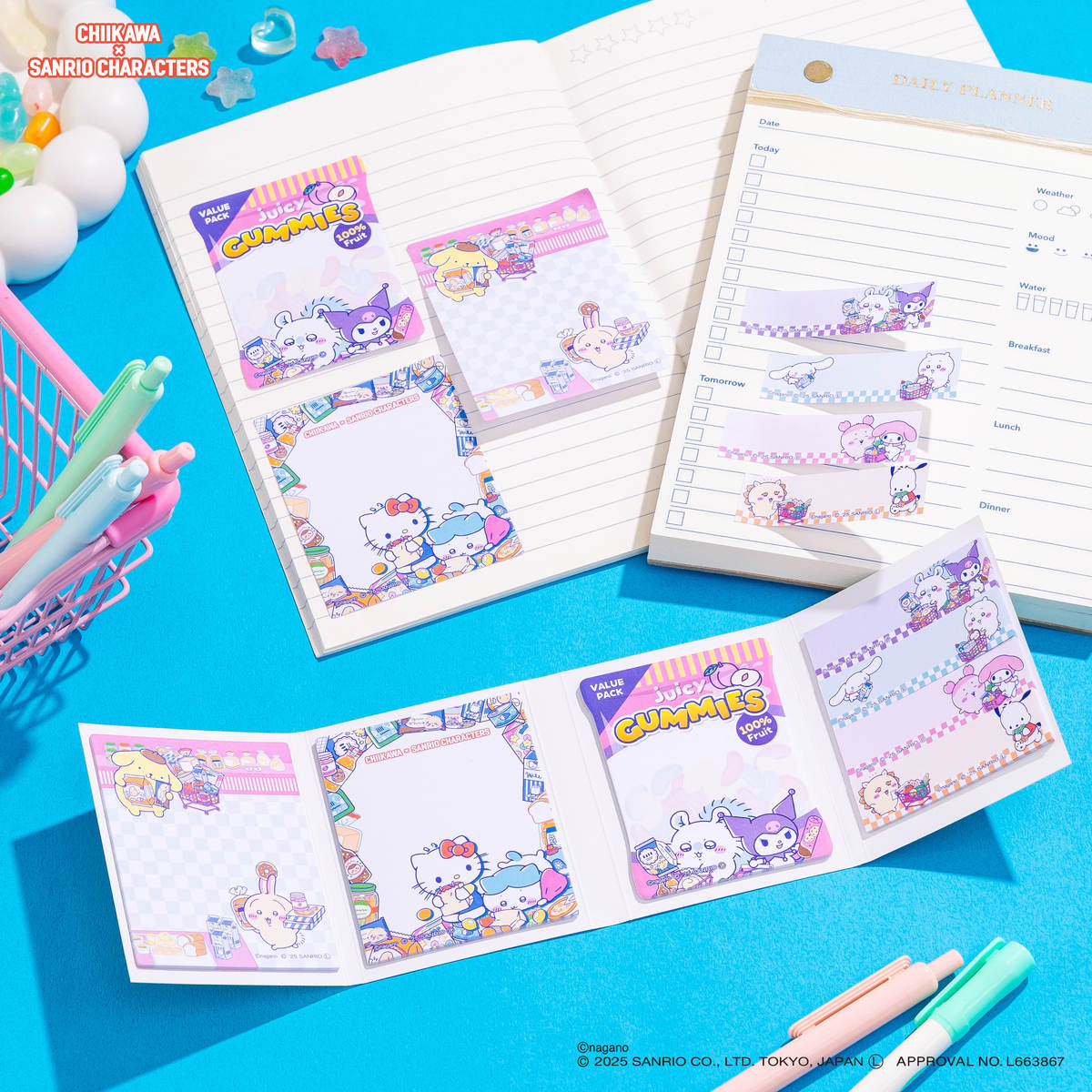 日本 Chiikawa x Sanrio characters memo