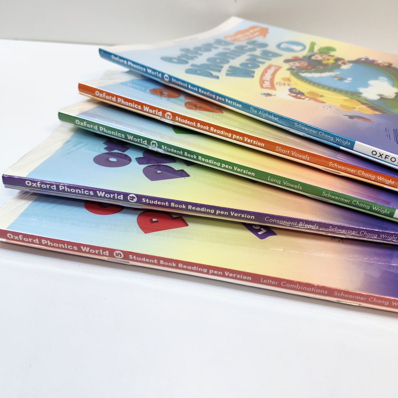點讀Oxford Phonics World (Level 1-5) 牛津練習本一套10本 自然拼讀phonics字母發音教材  C26
