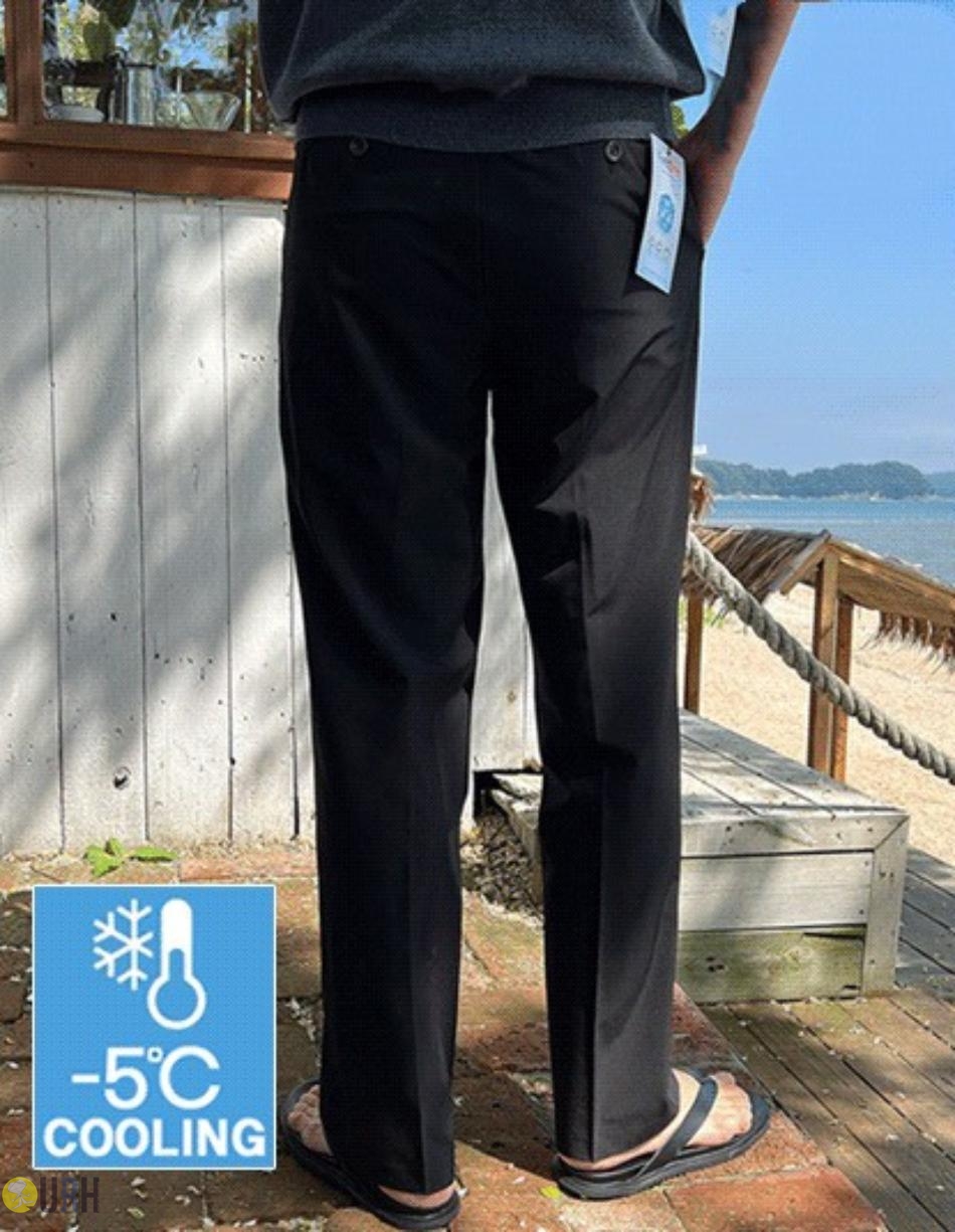 【100%保證韓國直送】Ice Coolmax Standard 高排汗技術冰爽涼感全彈性直筒西褲 👖 [4 color] RG165897