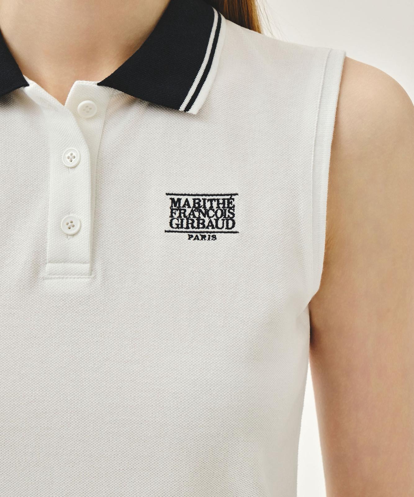 <預訂>🇰🇷MARITHE☆W SMALL CLASSIC LOGO PK COLLAR SLEEVELESS 到貨日:12-18日