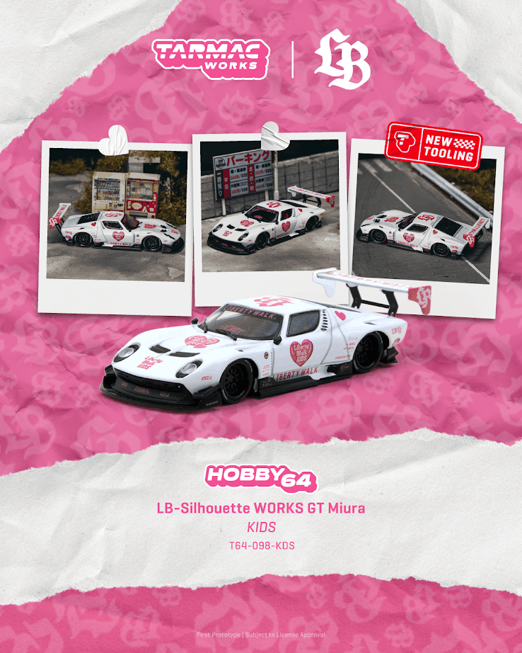 （預訂 Pre Order) Tarmac Works （ T64-098-KDS ）LB-Silhouette WORKS GT Miura KIDS