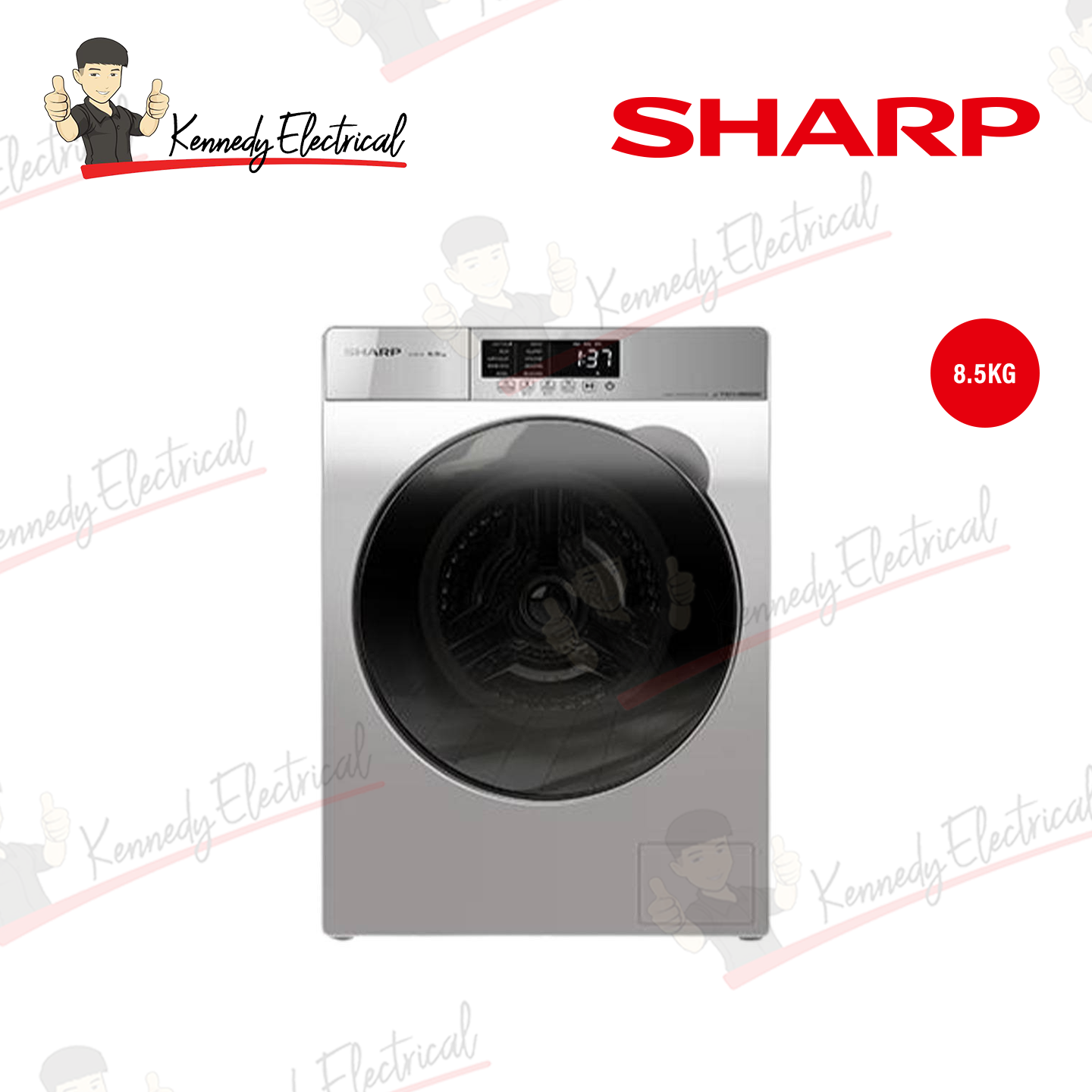 Sharp 8.5kg J-Tech Inverter Front Load Washer (ESFK852EMW)