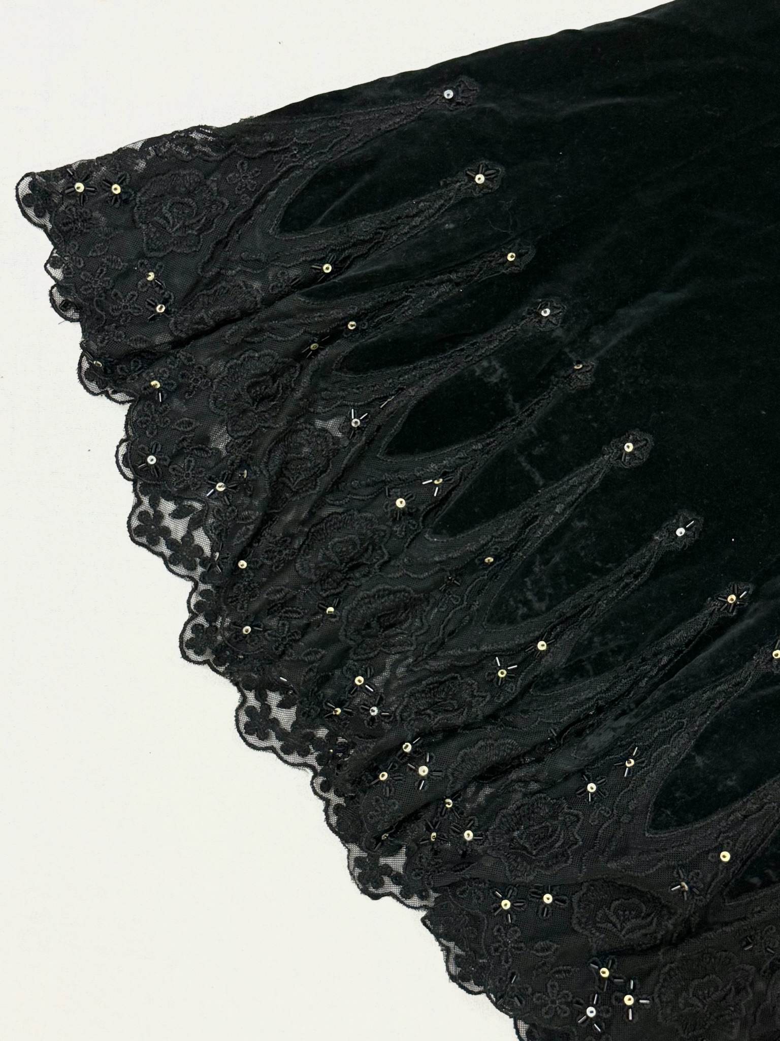 Black Velvet Lace Skirt 