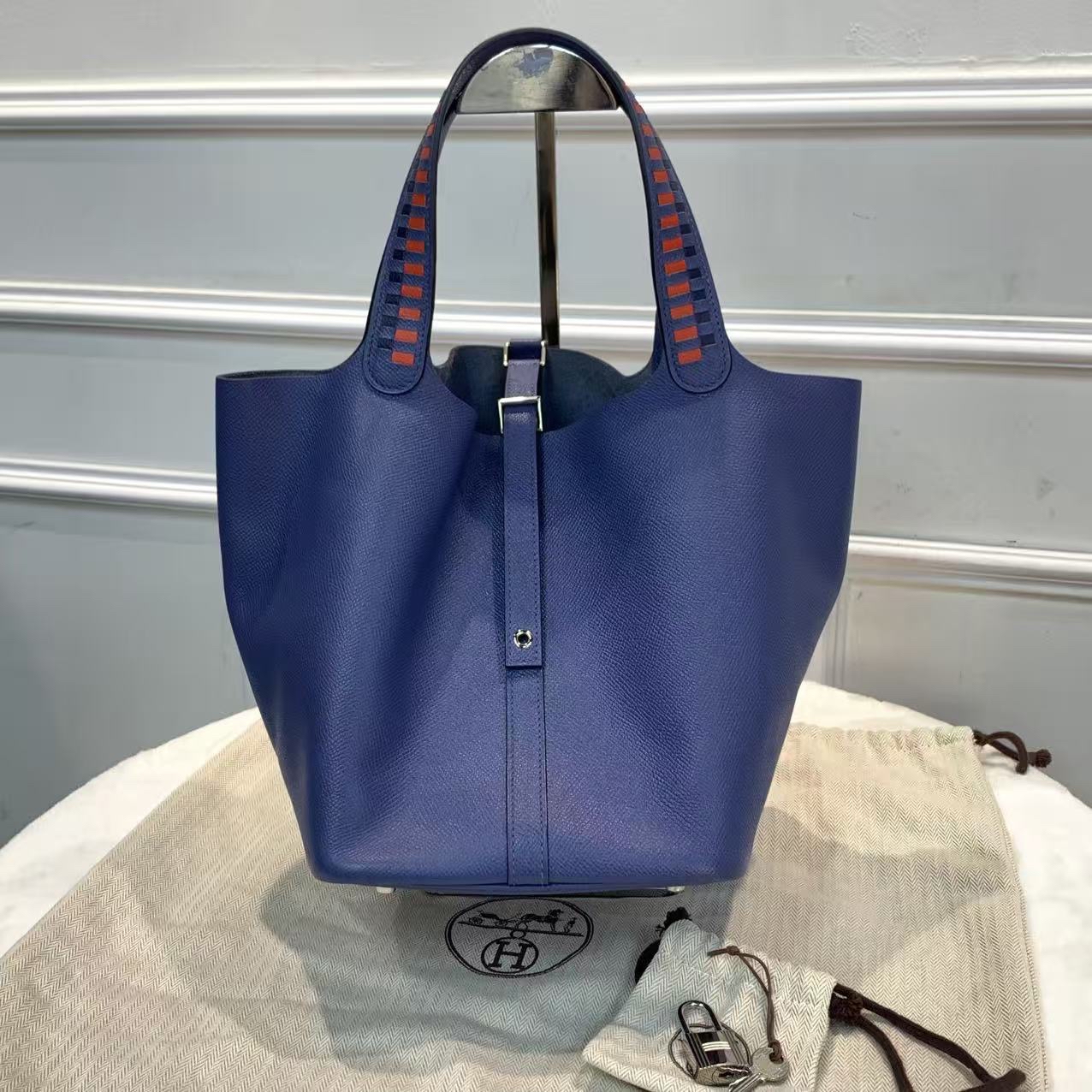 Hermes Picotin22 菜籃子銀扣水桶包 