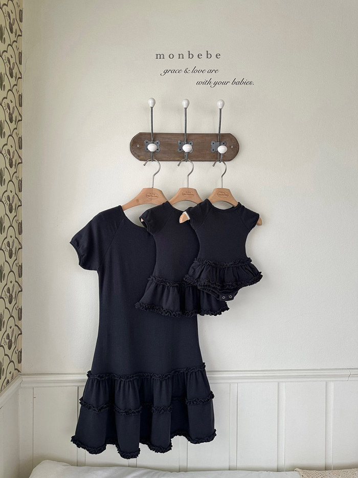 🇰🇷Monbebe包屁/裙 black親子